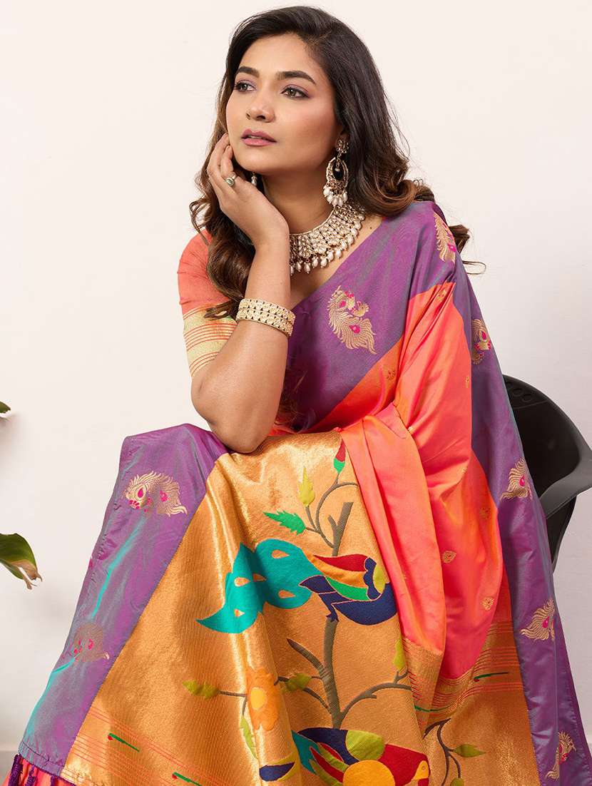women self design paithani saree with blouse - 22571796 -  Standard Image - 1