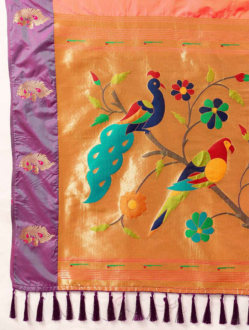 women self design paithani saree with blouse - 22571796 -  Standard Image - 4