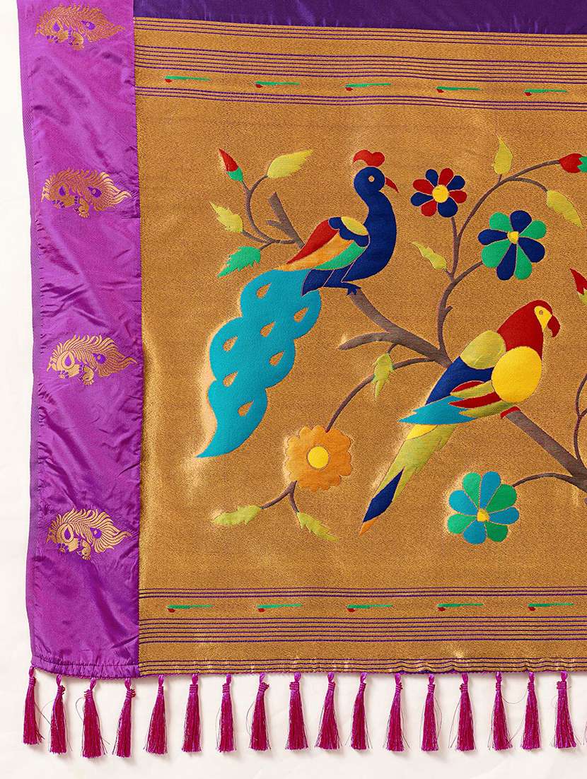 women self design paithani saree with blouse - 22571801 -  Standard Image - 4