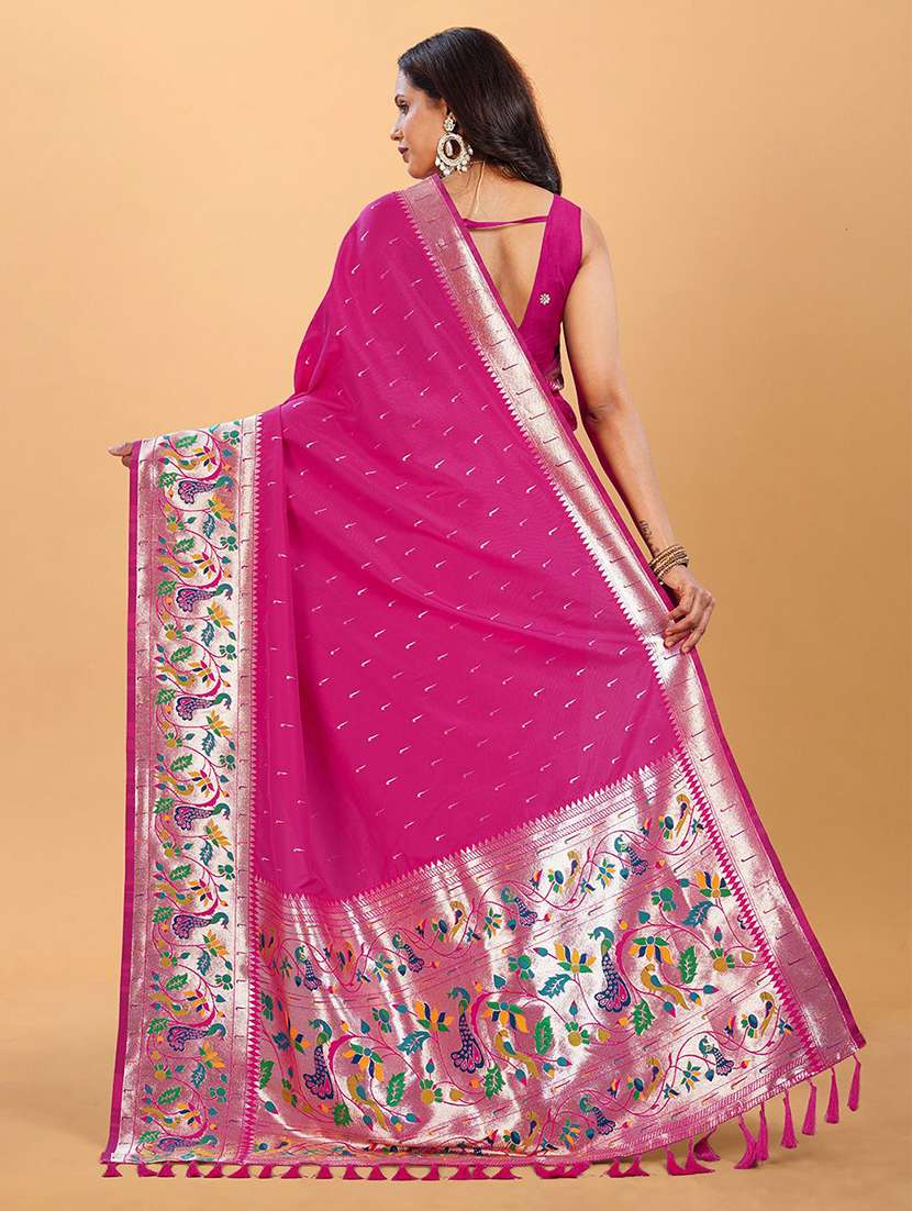 women self design paithani saree with blouse - 22571809 -  Standard Image - 4