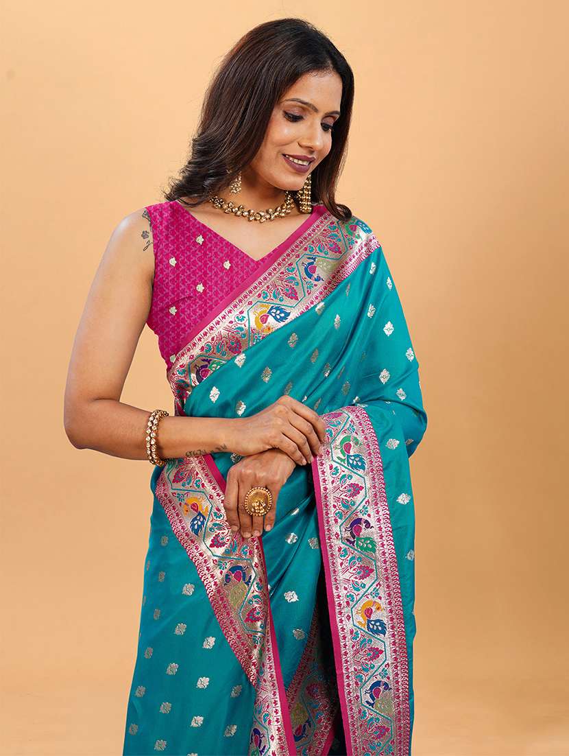 women self design paithani saree with blouse - 22571815 -  Standard Image - 1
