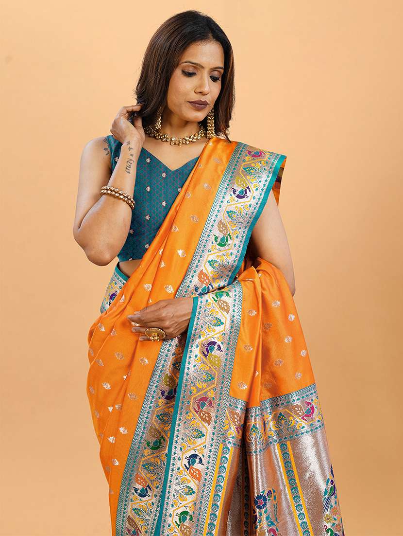 women self design paithani saree with blouse - 22571818 -  Standard Image - 1