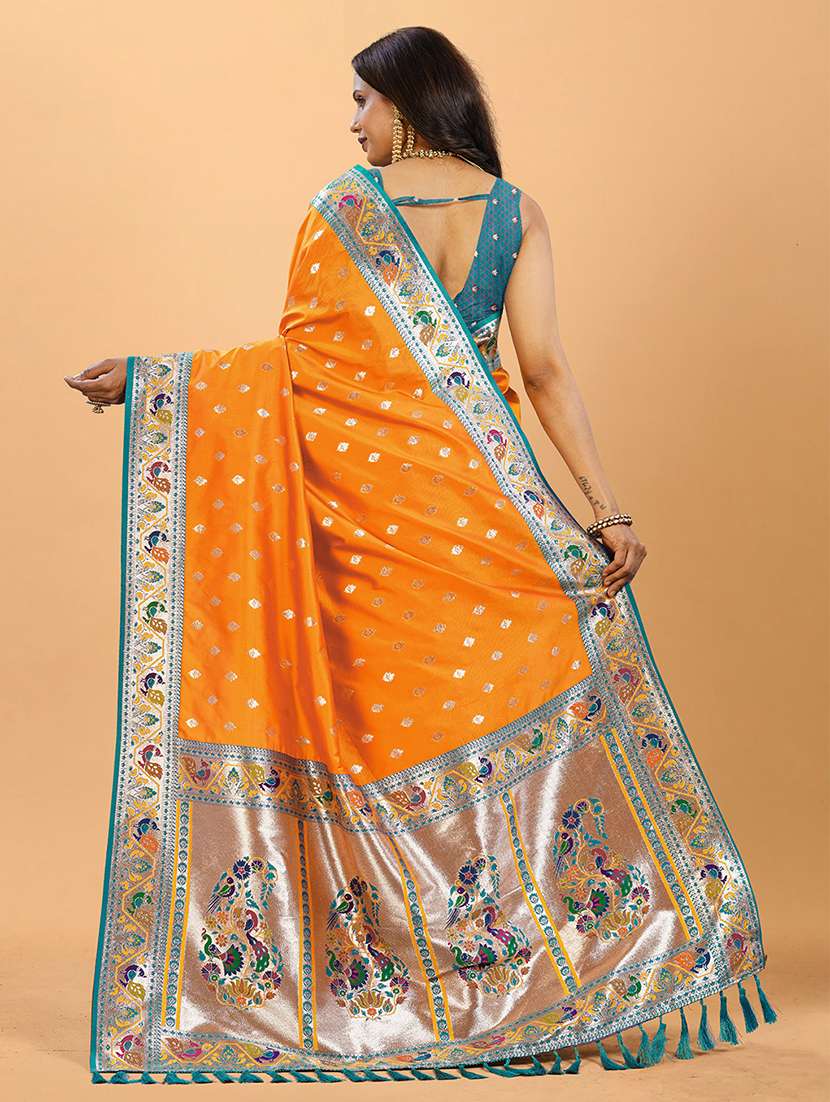 women self design paithani saree with blouse - 22571818 -  Standard Image - 4