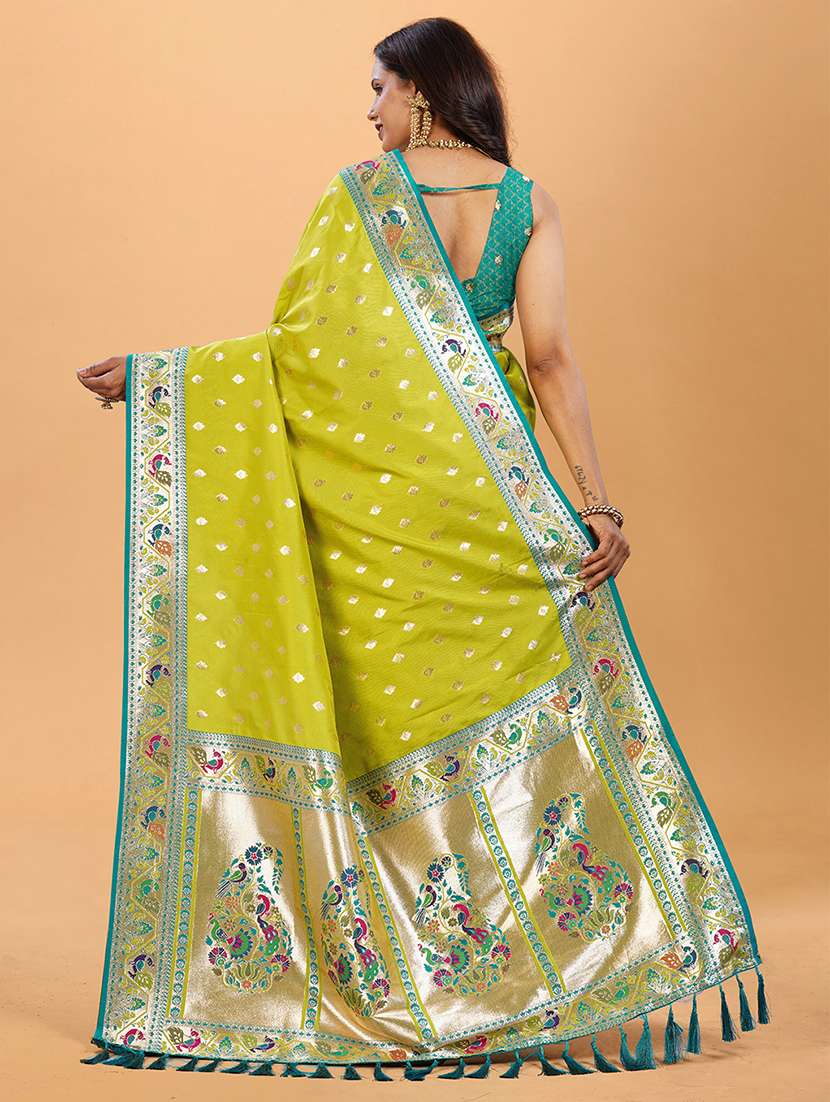 women self design paithani saree with blouse - 22571819 -  Standard Image - 4