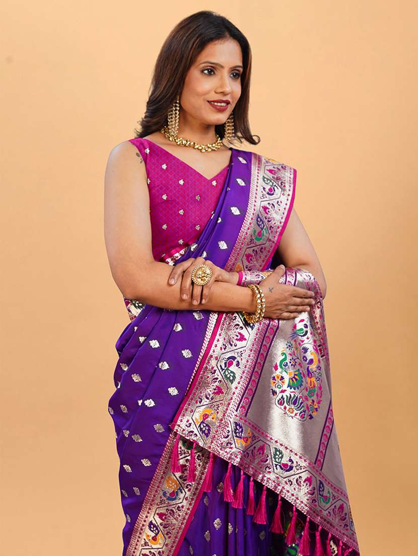 women self design paithani saree with blouse - 22571821 -  Standard Image - 1
