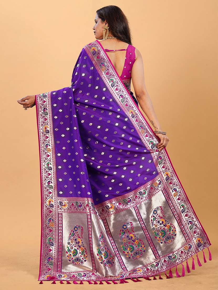 women self design paithani saree with blouse - 22571821 -  Standard Image - 4