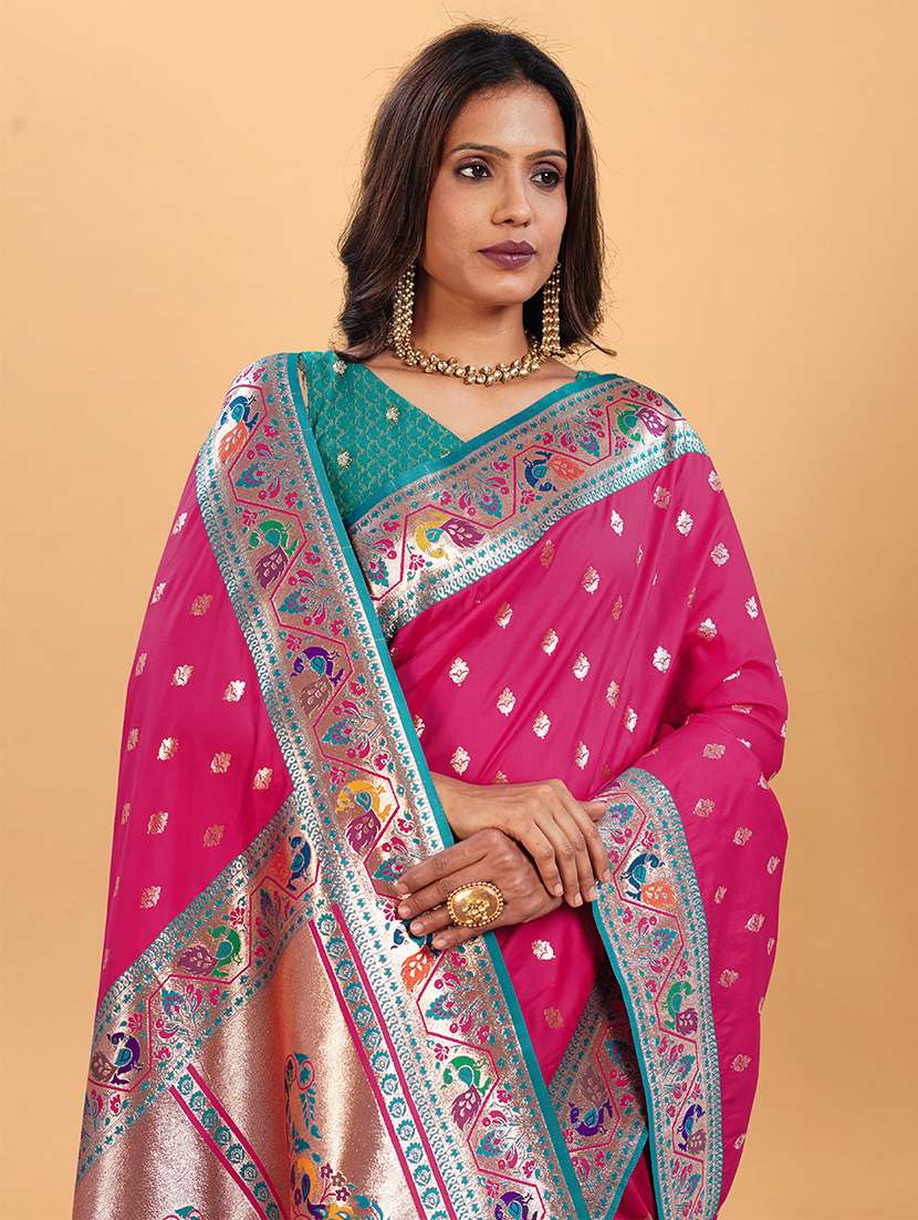 women self design paithani saree with blouse - 22571822 -  Standard Image - 1