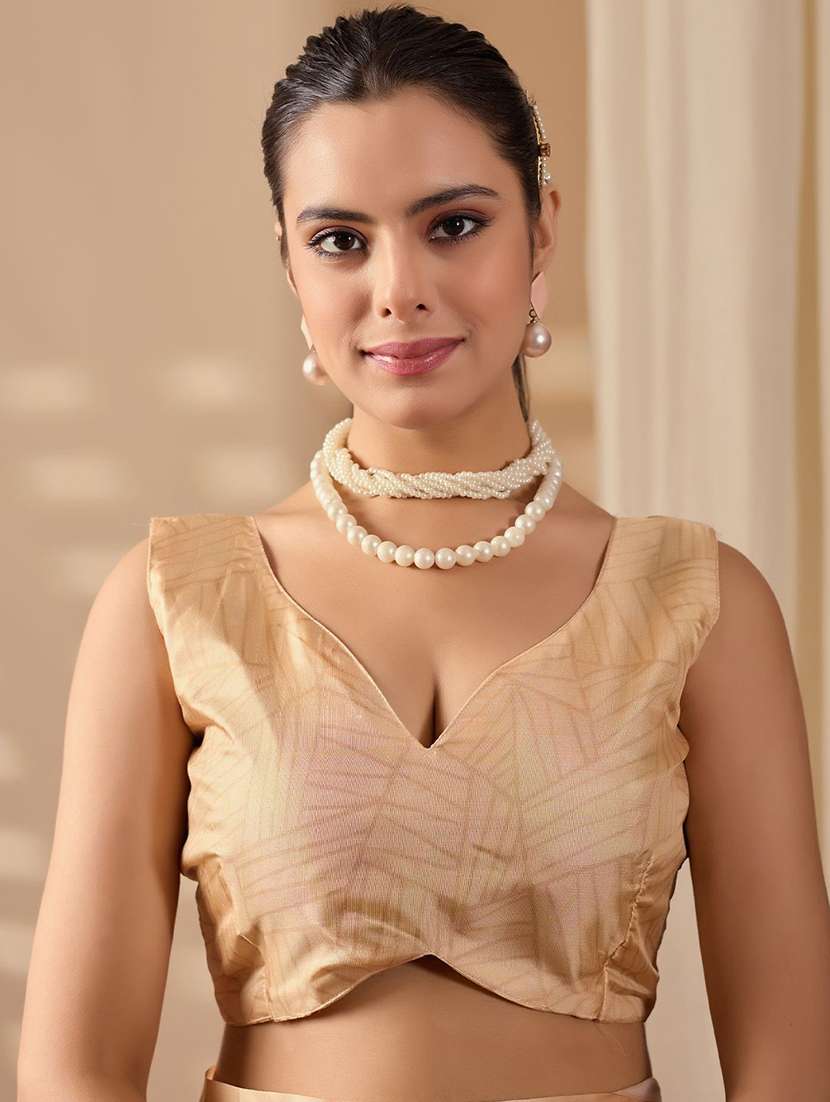 Women Printed Bordered Saree With Blouse - 22571864 -  Standard Image - 4