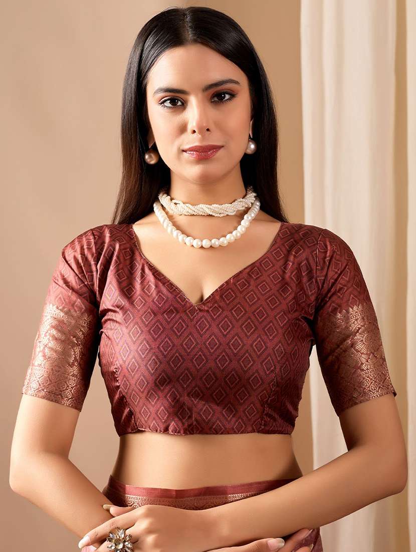 women printed bordered saree with blouse - 22571870 -  Standard Image - 4