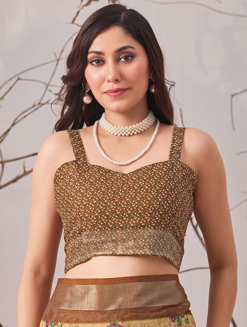 women printed casual wear saree with blouse - 22571905 -  Standard Image - 4