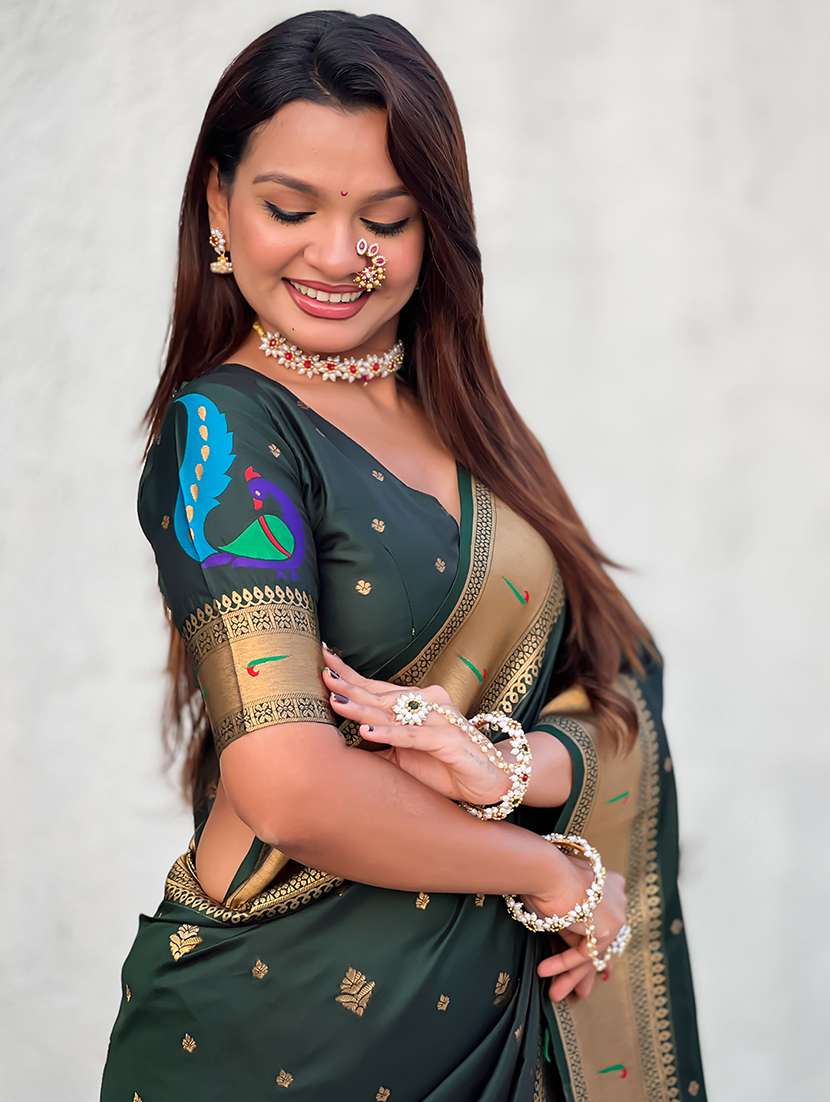 women self design paithani saree with blouse - 22571923 -  Standard Image - 1