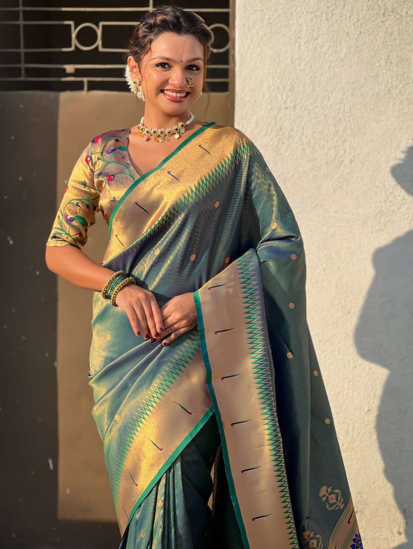 women self design paithani saree with blouse - 22571934 -  Standard Image - 1