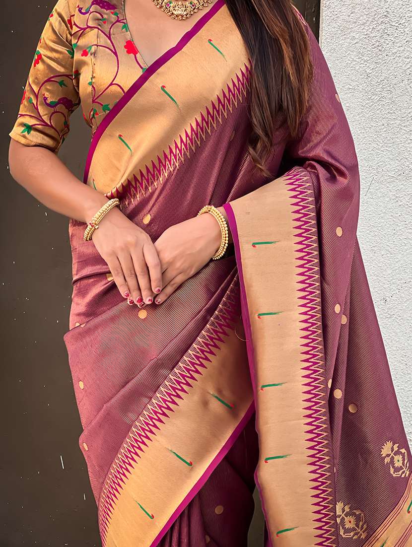 women self design paithani saree with blouse - 22571938 -  Standard Image - 4
