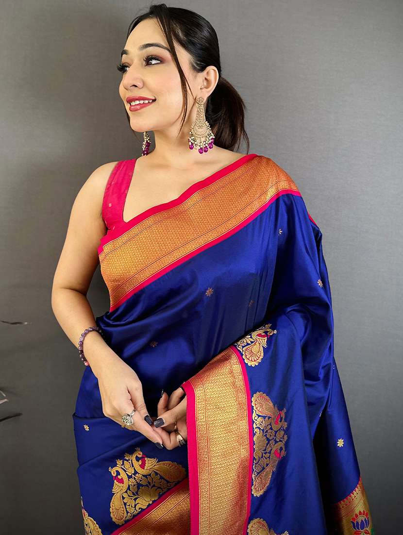 women self design paithani saree with blouse - 22572011 -  Standard Image - 1