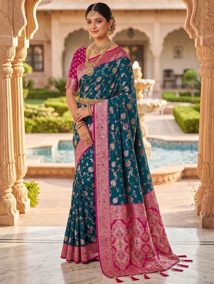 women self design banarasi saree with blouse - 22572032 -  Standard Image - 1