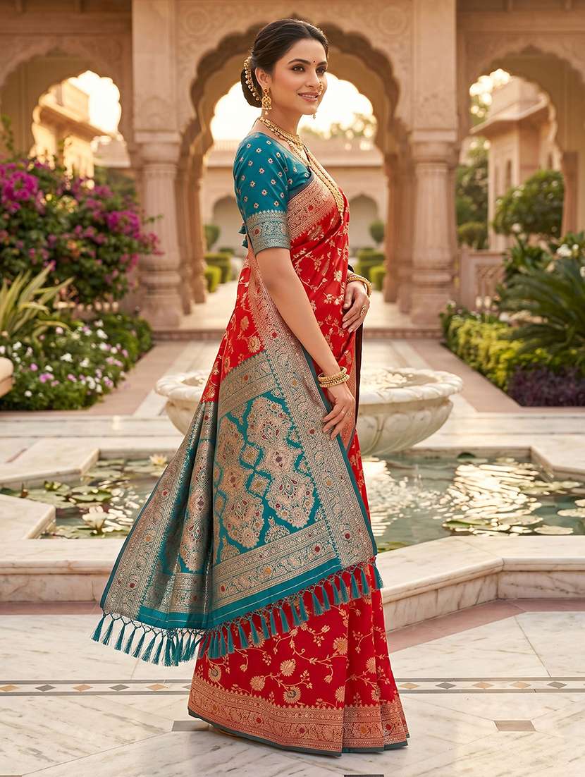 women self design banarasi saree with blouse - 22572035 -  Standard Image - 1