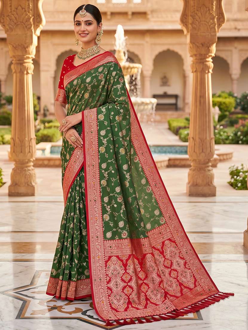 women self design banarasi saree with blouse - 22572039 -  Standard Image - 1