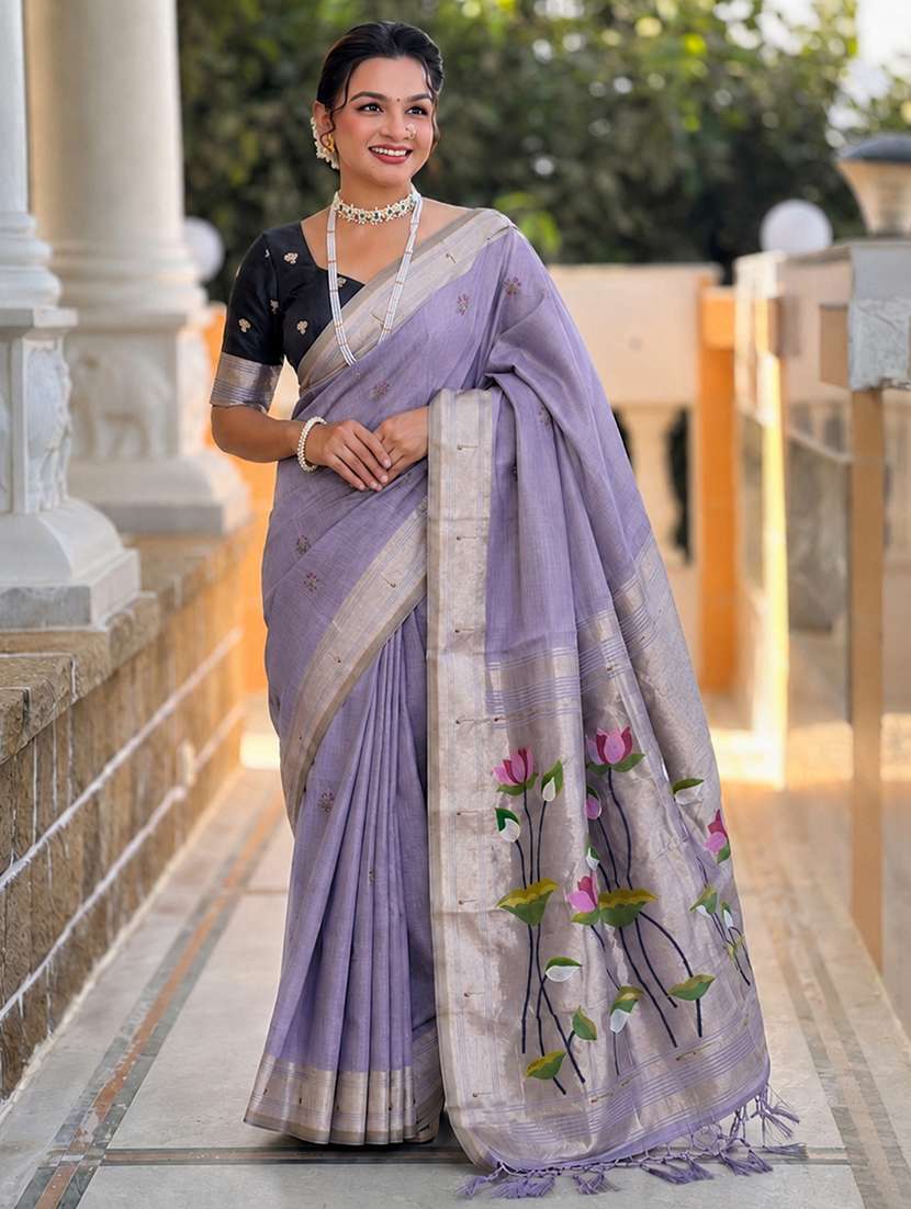 women self design paithani saree with blouse - 22572049 -  Standard Image - 1