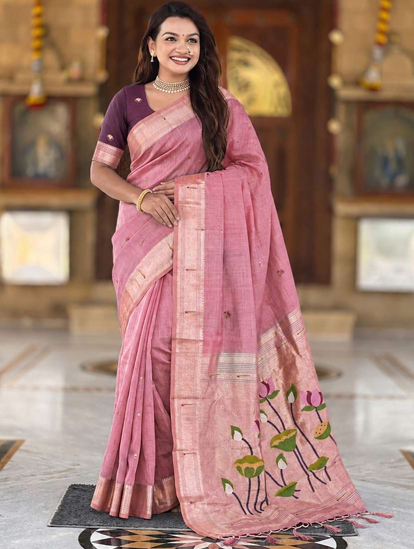 women self design paithani saree with blouse - 22572050 -  Standard Image - 1