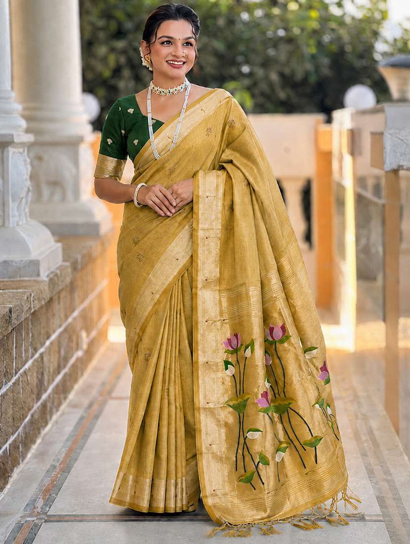 women self design paithani saree with blouse