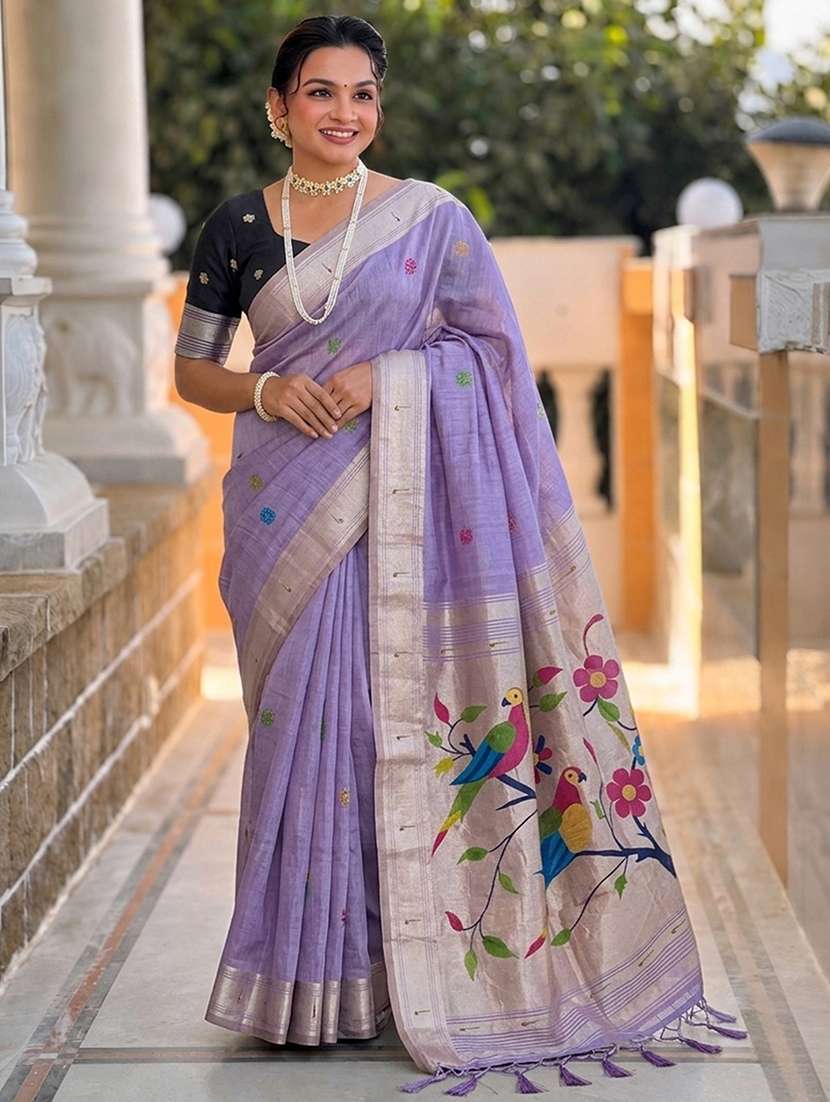 women self design paithani saree with blouse - 22572055 -  Standard Image - 1