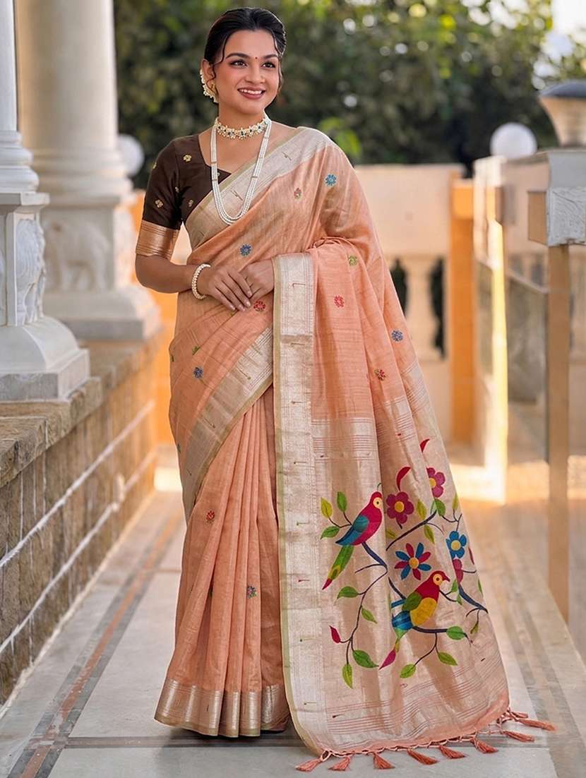 women self design paithani saree with blouse - 22572059 -  Standard Image - 1