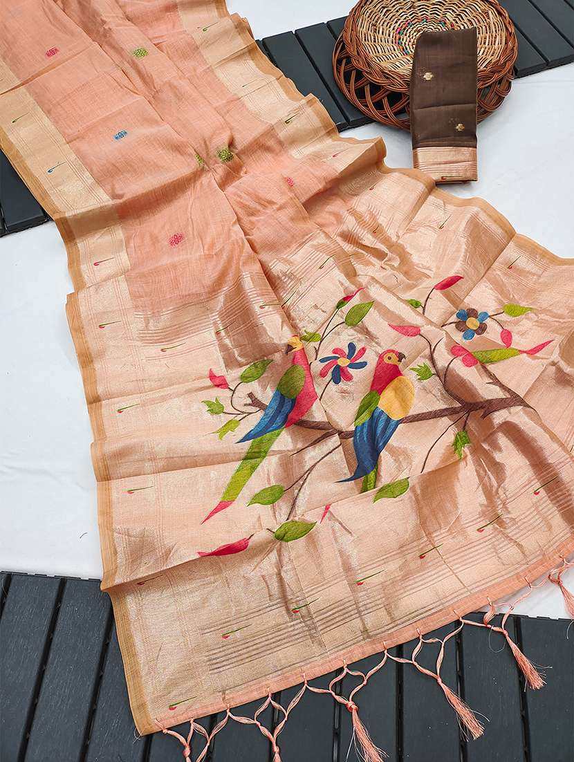 women self design paithani saree with blouse - 22572059 -  Standard Image - 4