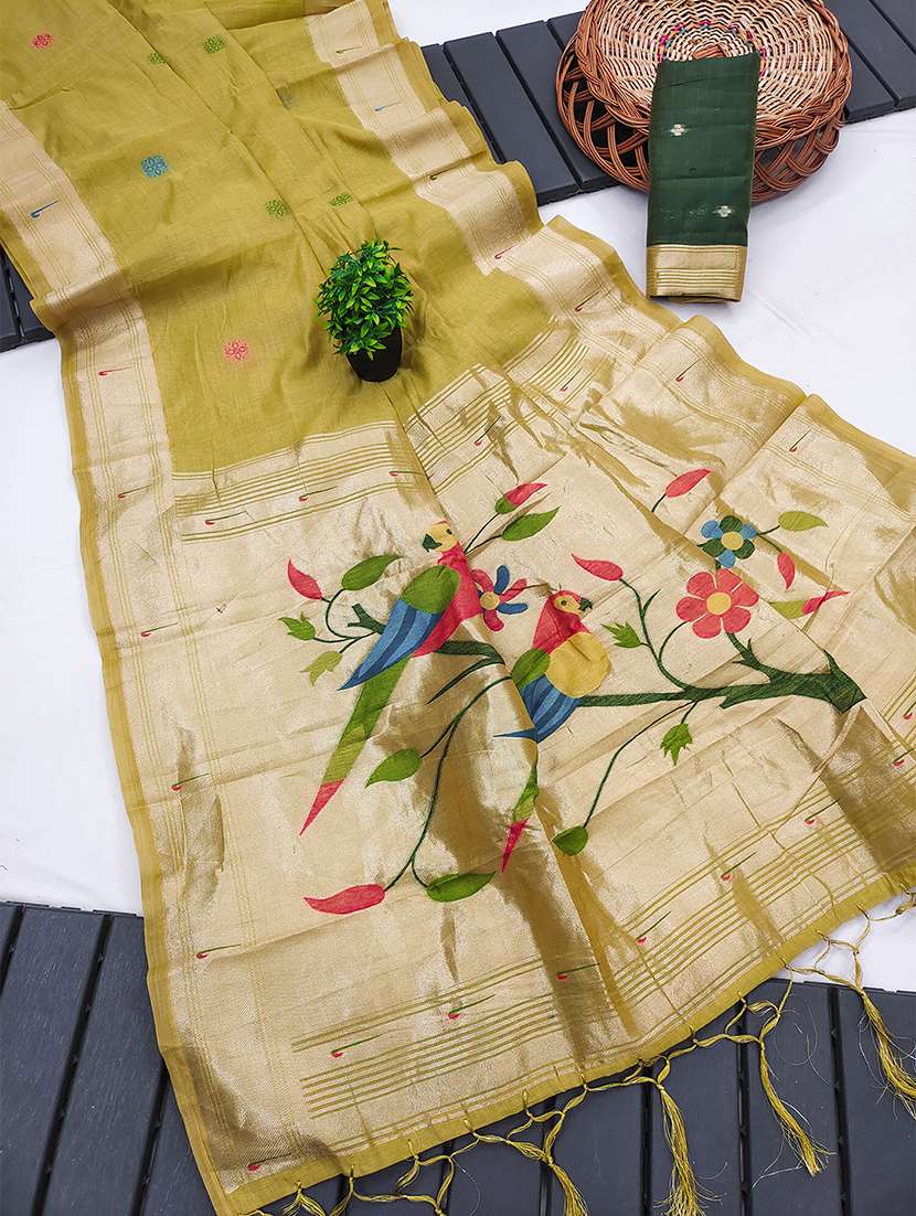 women self design paithani saree with blouse - 22572060 -  Standard Image - 4