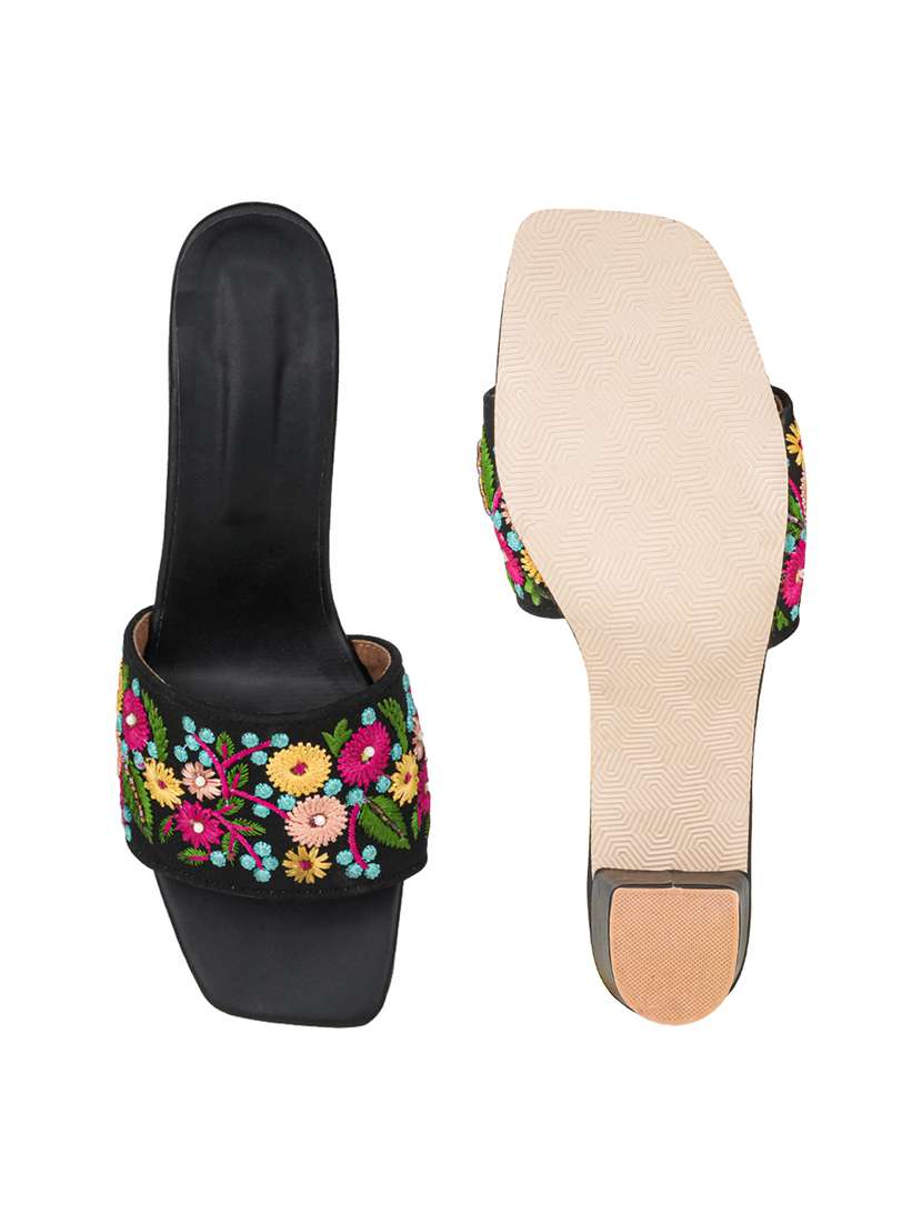 women embroidered slip on sandal - 22572083 -  Standard Image - 4
