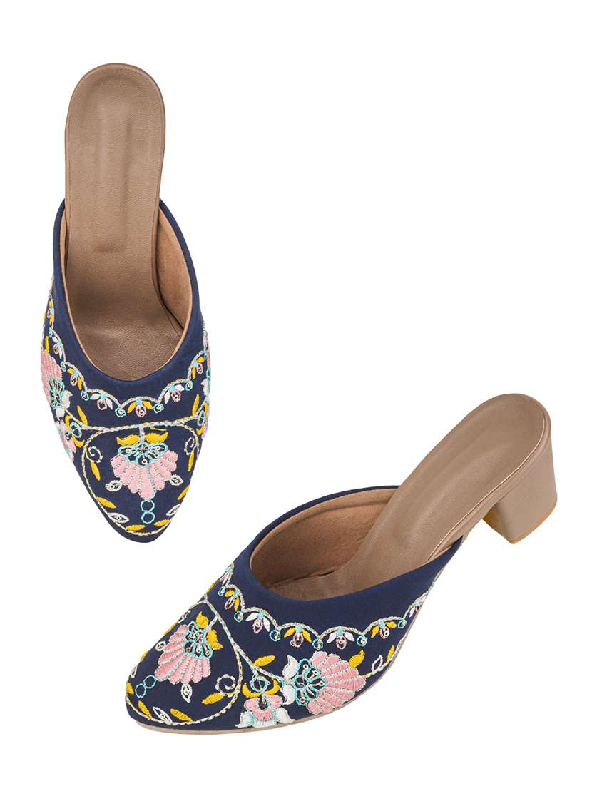 women embroidered slip on mules - 22572084 -  Standard Image - 1