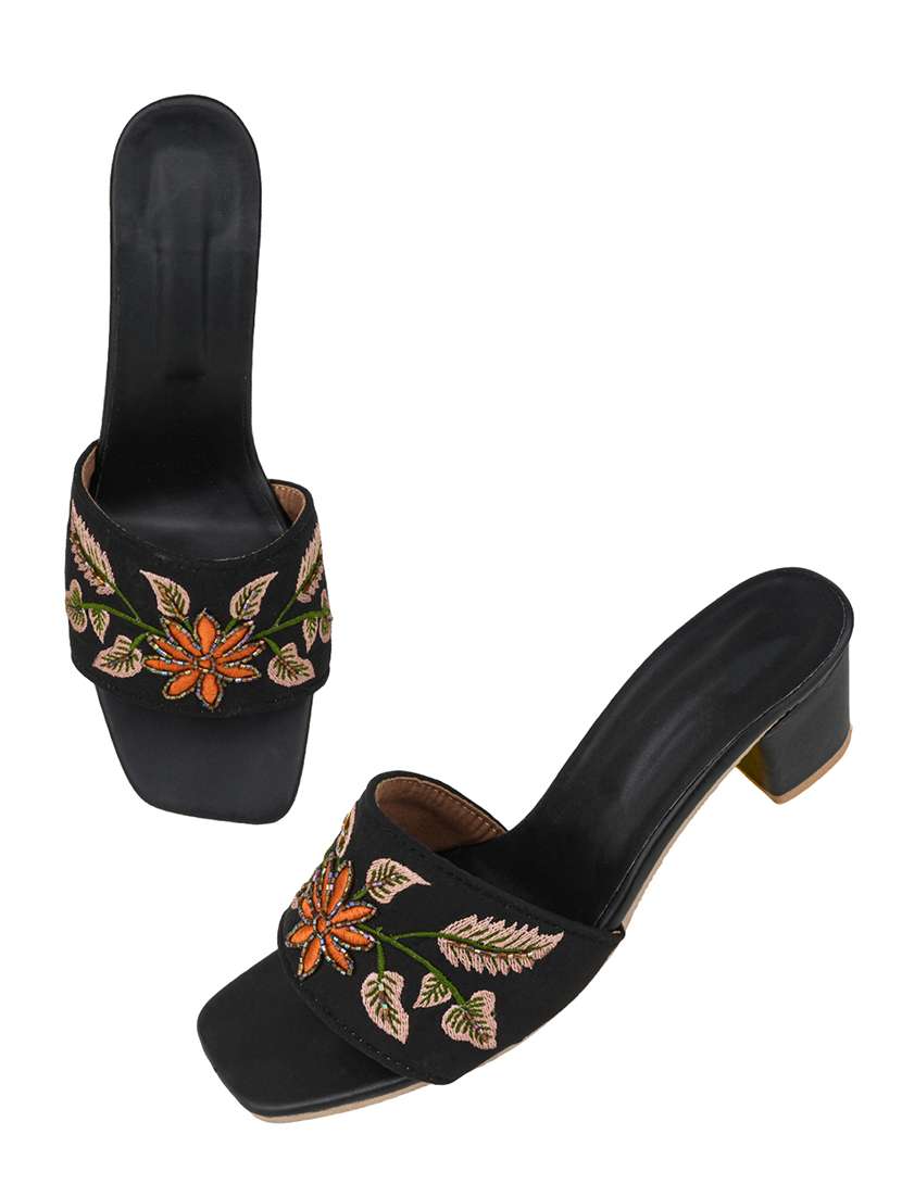 women embroidered slip on sandal - 22572085 -  Standard Image - 1