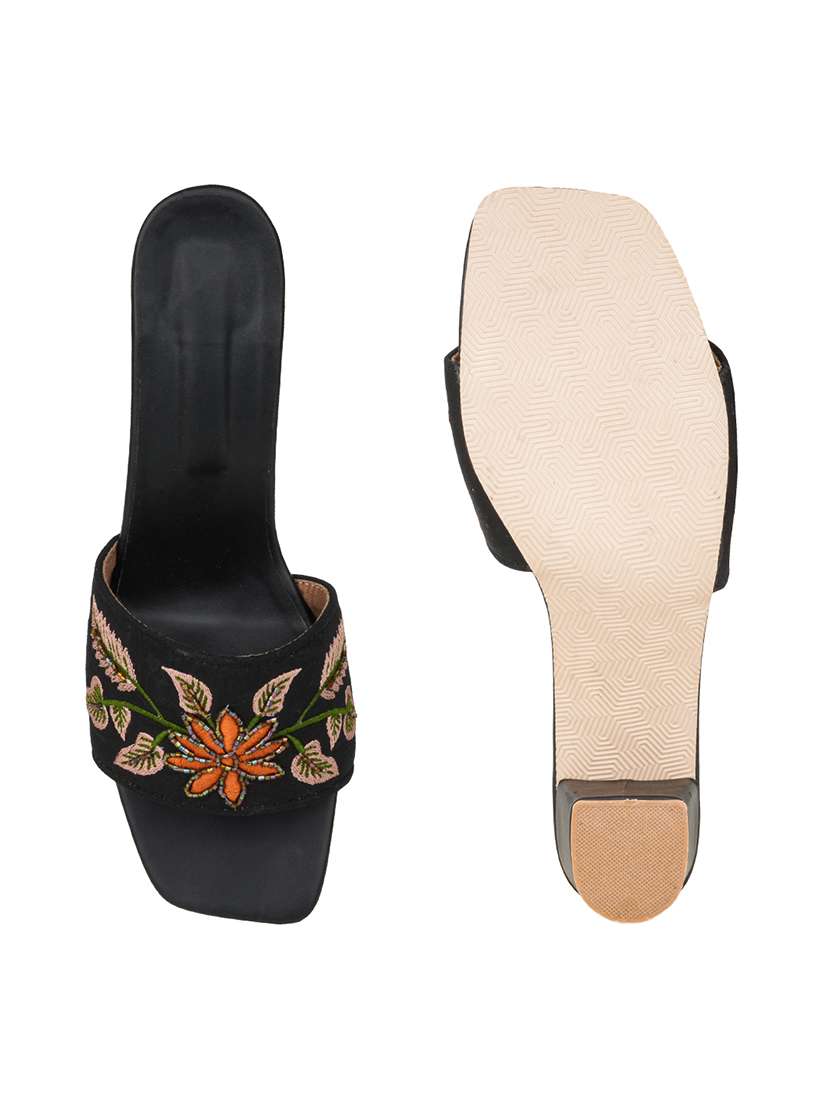 women embroidered slip on sandal - 22572085 -  Standard Image - 4