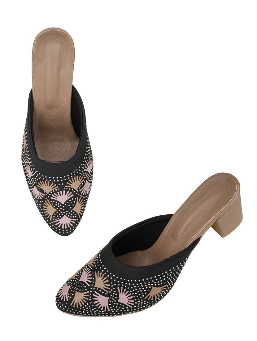 Women Embellished Slip On Mules - 22572089 -  Standard Image - 1