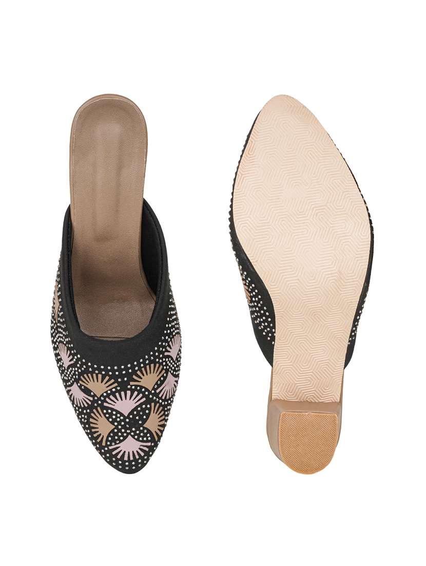Women Embellished Slip On Mules - 22572089 -  Standard Image - 4