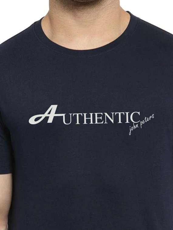 men printed round neck regular fit t-shirt - 22572098 -  Standard Image - 1