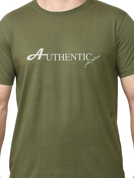 men printed round neck regular fit t-shirt - 22572099 -  Standard Image - 1