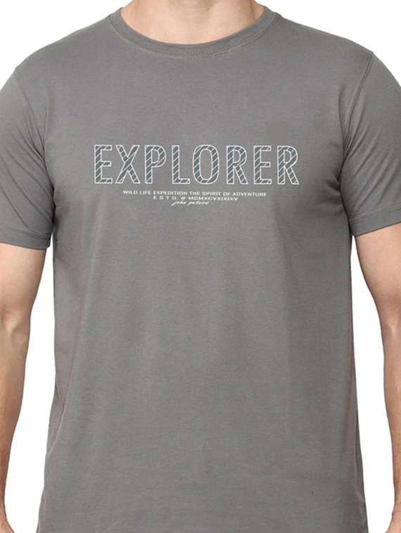 men printed round neck regular fit t-shirt - 22572110 -  Standard Image - 1