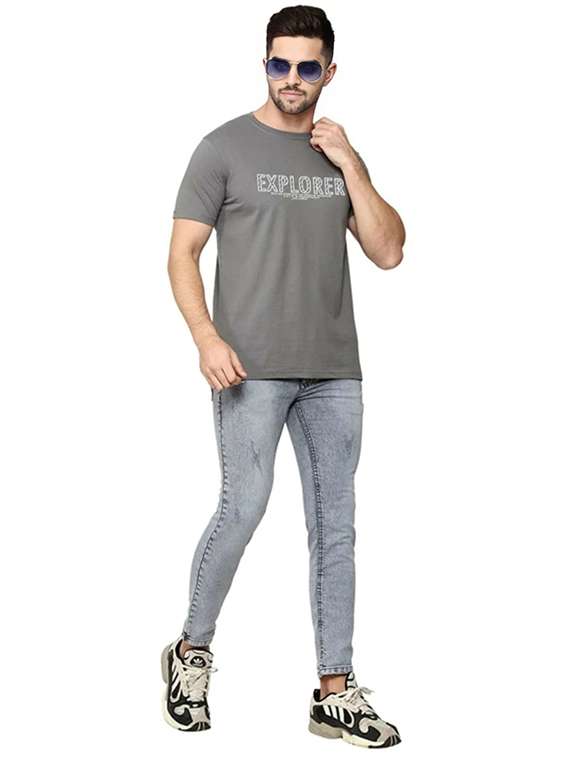 men printed round neck regular fit t-shirt - 22572110 -  Standard Image - 4