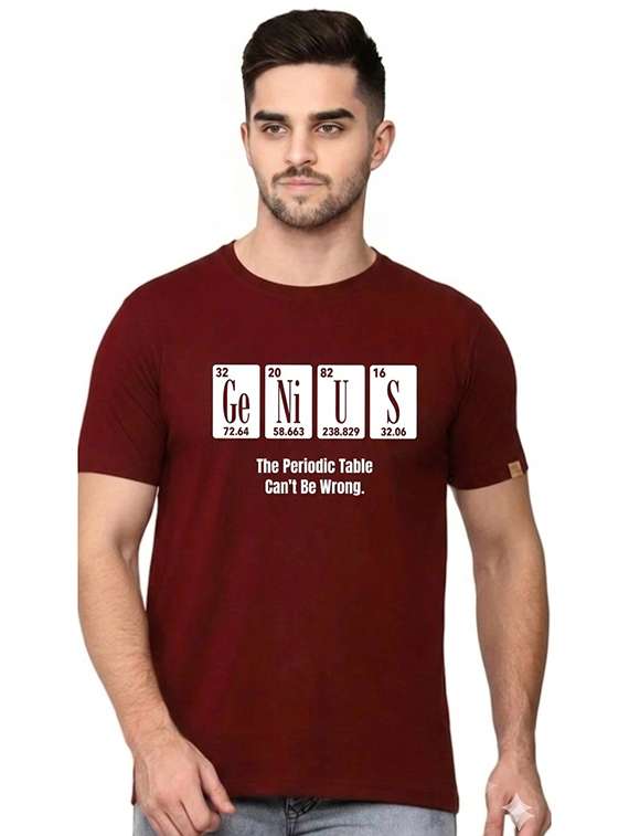 men printed round neck regular fit t-shirt
