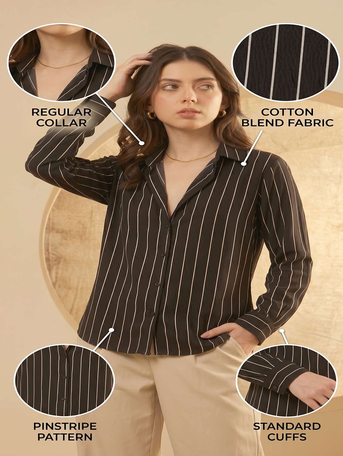 women printed long sleeves regular shirt - 22572130 -  Standard Image - 4