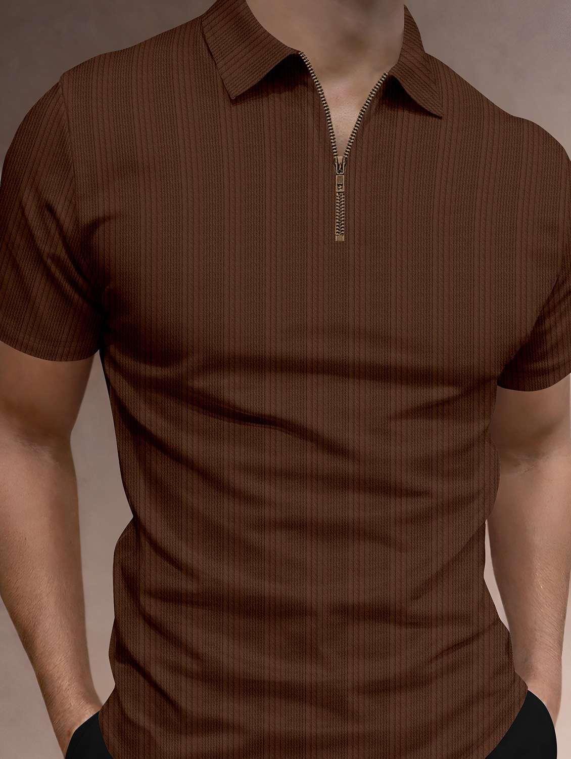 men textured short sleeves polo t-shirt - 22572148 -  Standard Image - 1