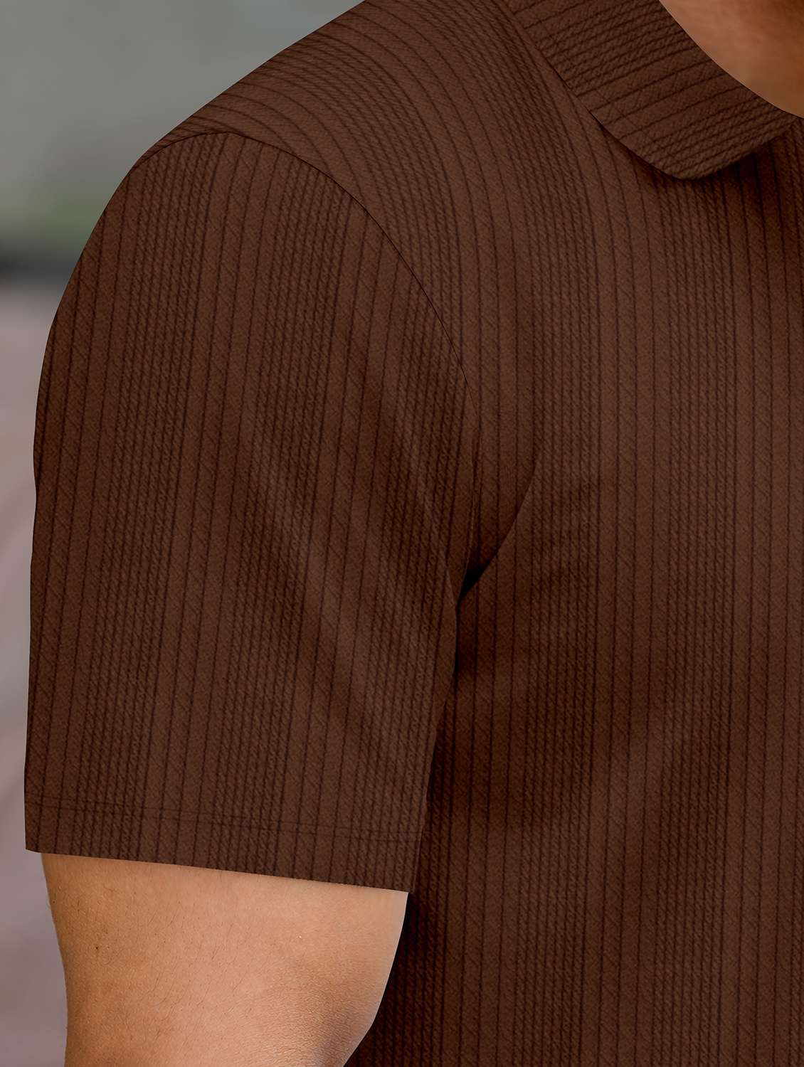 men textured short sleeves polo t-shirt - 22572148 -  Standard Image - 4