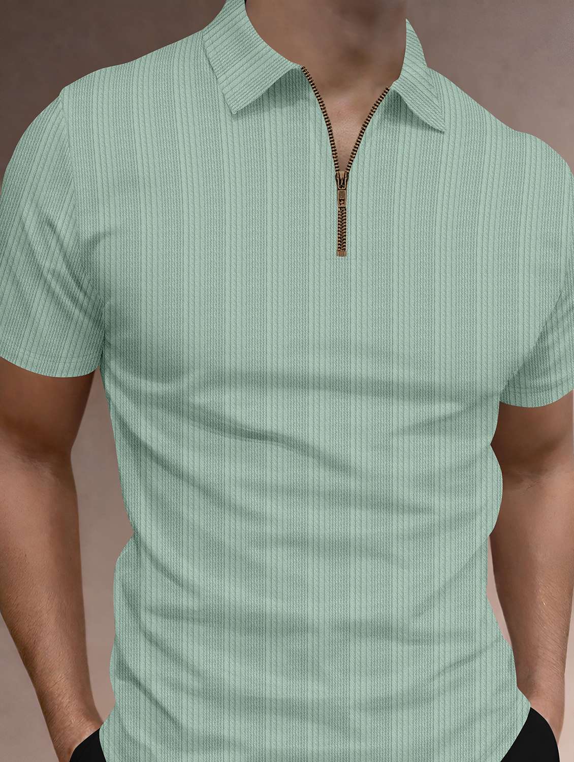 men textured short sleeves polo t-shirt - 22572150 -  Standard Image - 1