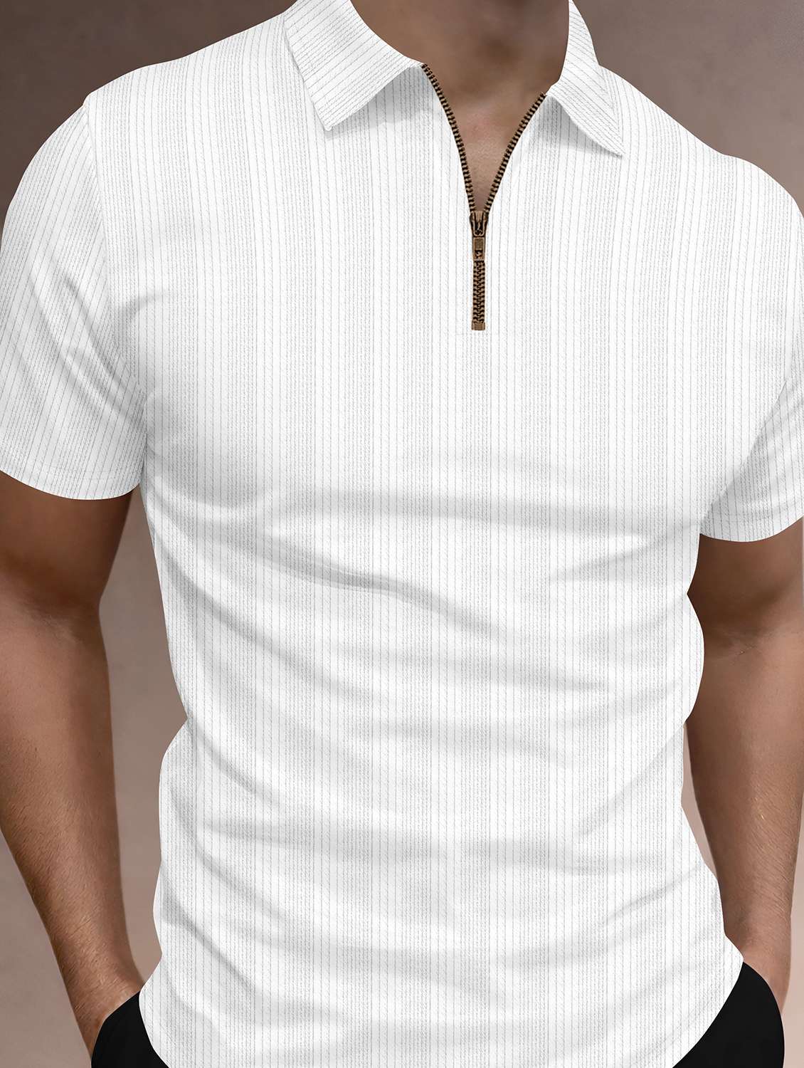 men textured short sleeves polo t-shirt - 22572153 -  Standard Image - 1
