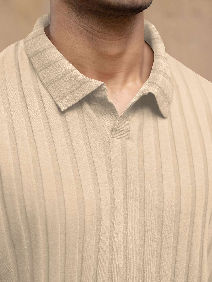 men textured short sleeves polo t-shirt - 22572165 -  Standard Image - 1