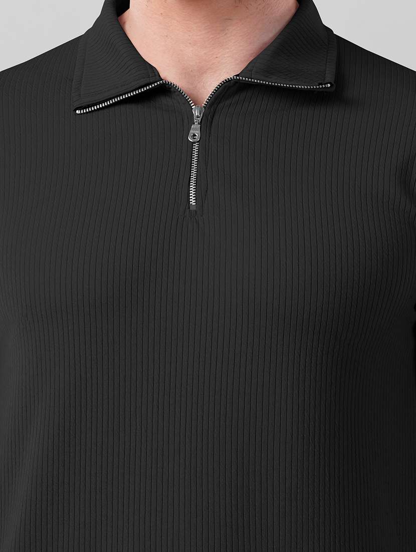 men textured long sleeves polo t-shirt - 22572189 -  Standard Image - 1