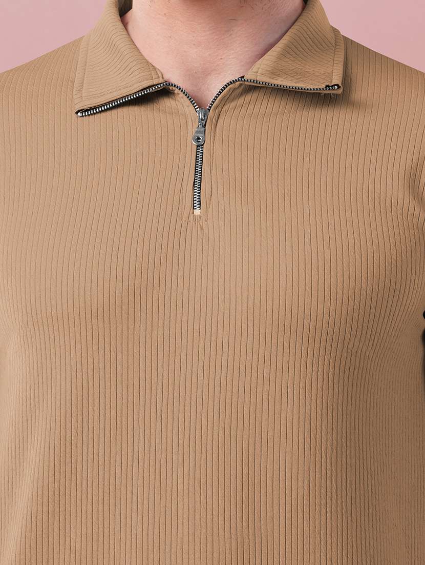 men textured long sleeves polo t-shirt - 22572190 -  Standard Image - 1