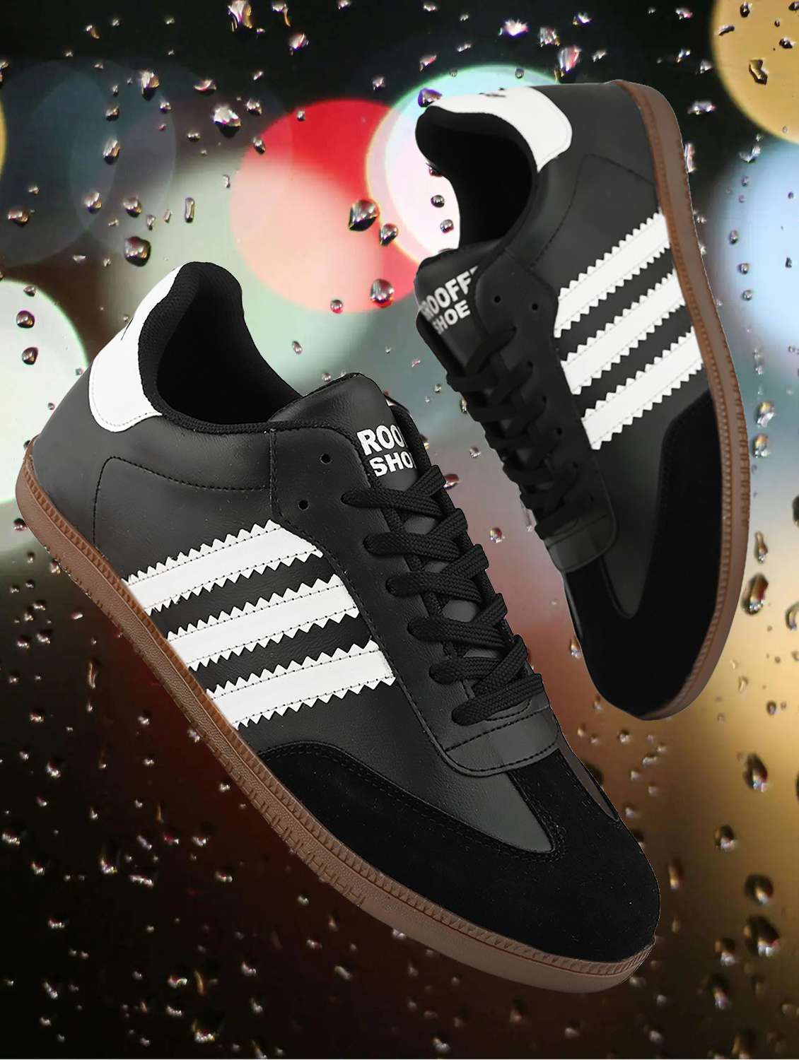 men striped lace up sneakers