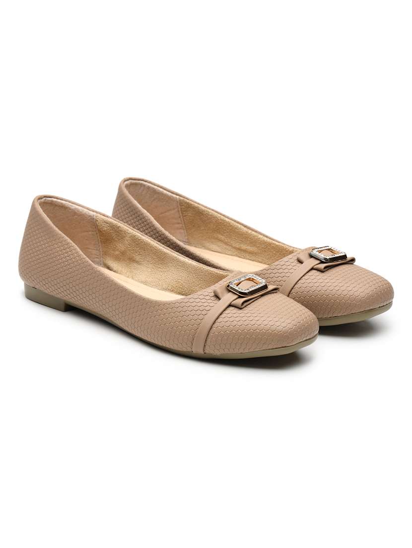 women textured slip on ballerina - 22572213 -  Standard Image - 1
