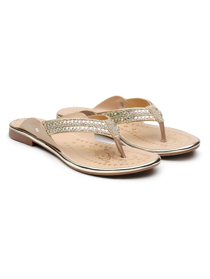 women embellished toe separator flats - 22572220 -  Standard Image - 1